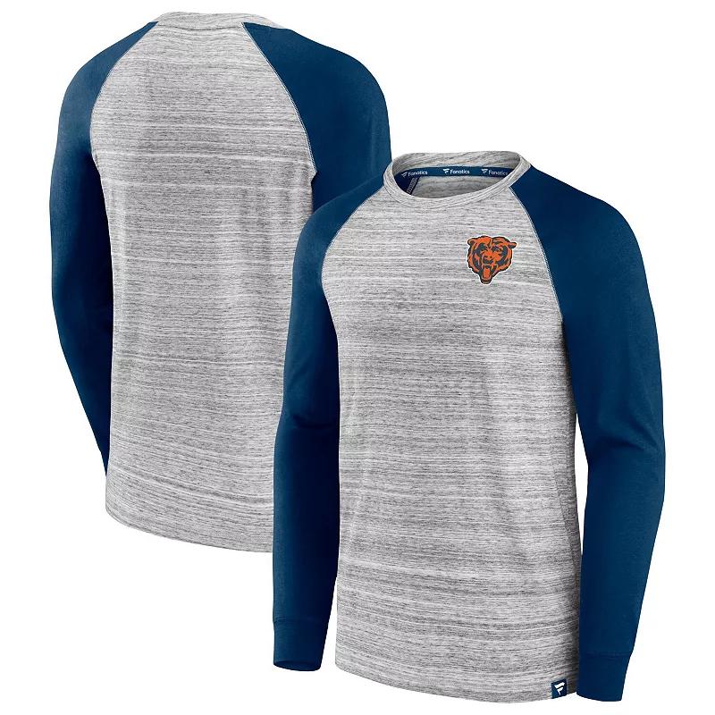 Men's Fanatics Gray/Black San Francisco Giants Iconic Streaky Raglan Long Sleeve T-Shirt, Size: Medium, Grey Product Image