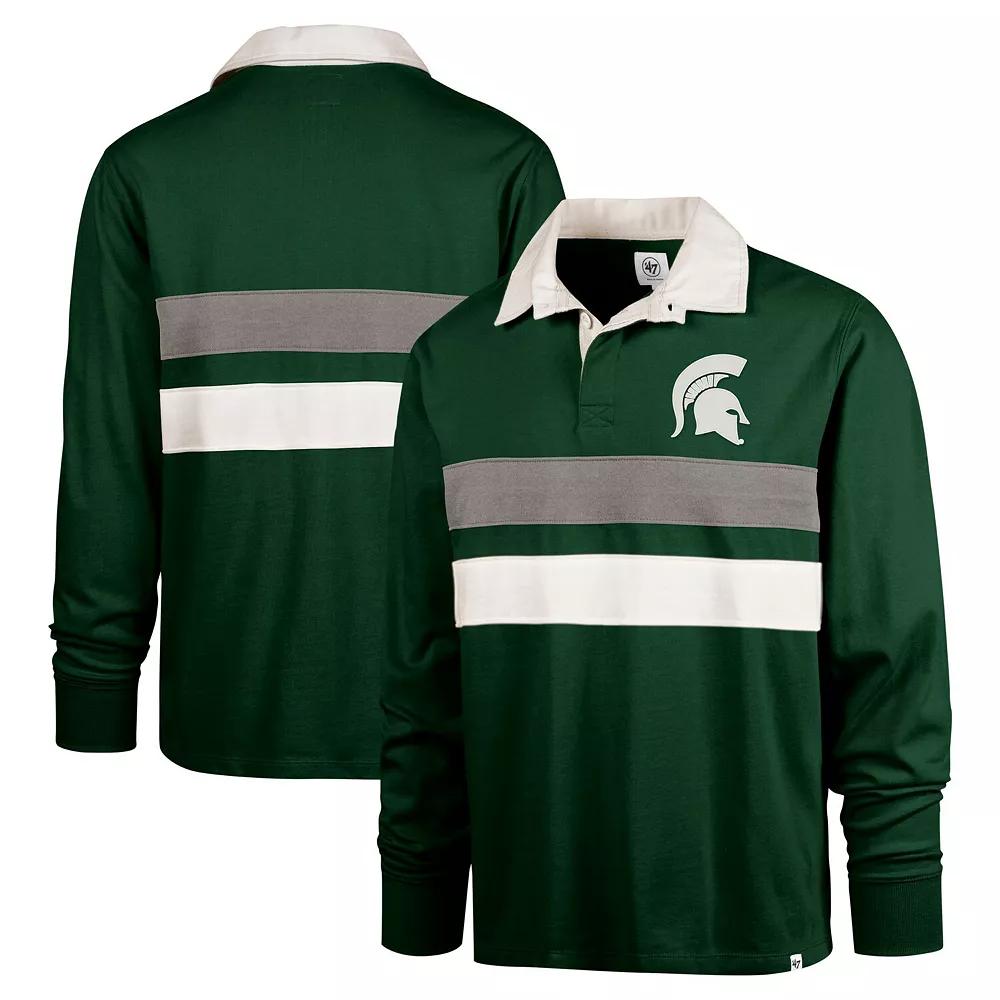Men's '47 Crimson Alabama Crimson Tide Clubhouse Knox Thames Long Sleeve Rugby Polo,  Product Image