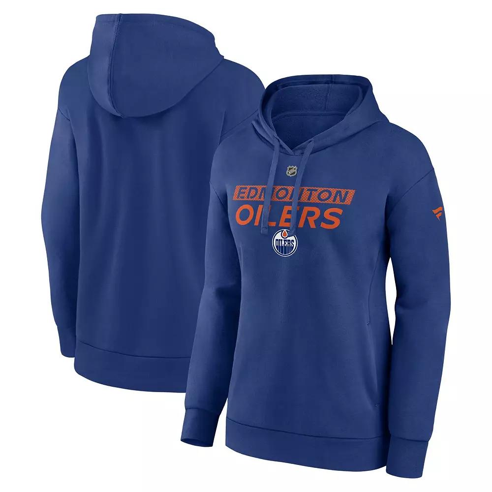 Women's Fanatics Blue Edmonton Oilers Authentic Pro Core Primary Fleece Pullover Hoodie,  Product Image