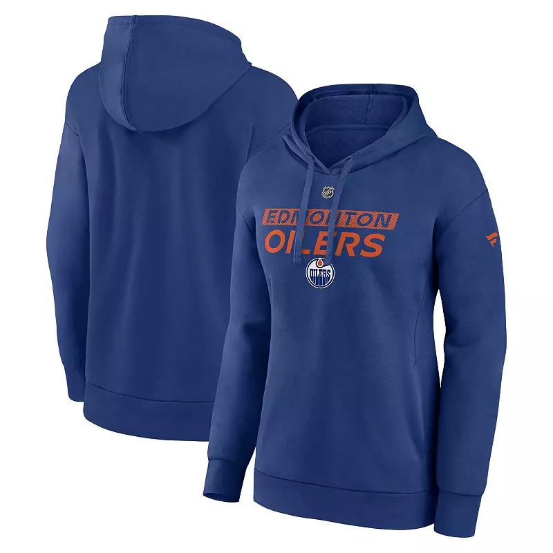 Women's Fanatics Blue Edmonton Oilers Authentic Pro Core Primary Fleece Pullover Hoodie,  Product Image