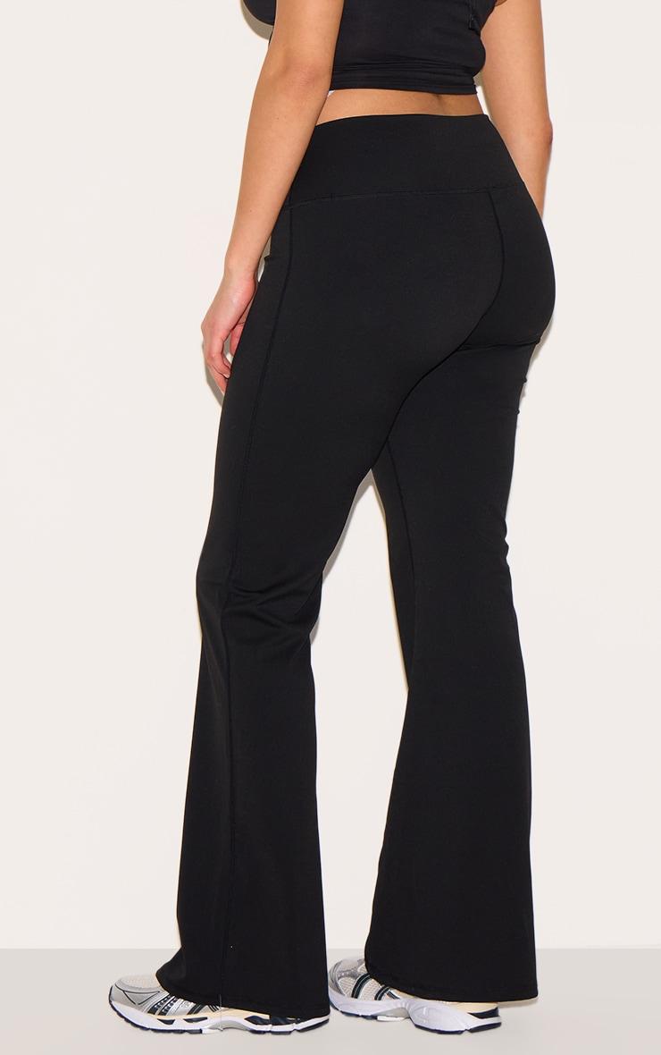 Plus Black Sculpt High Waist Flare Yoga Pants Product Image