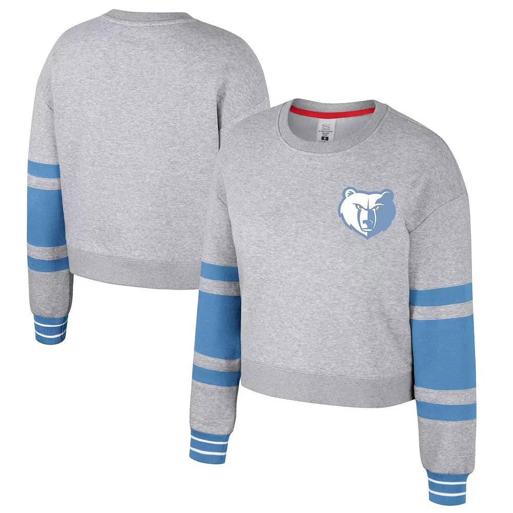 Women's Stadium Essentials Heather Gray Memphis Grizzlies 2024/25 City Edition Scrimmage Cropped Pullover Sweatshirt, Size: Medium, Grz Grey Product Image