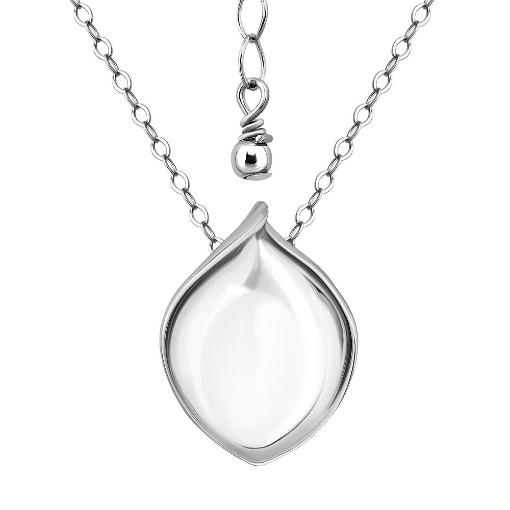Aleure Precioso Polished Teardrop Slide Pendant Necklace, Women's, Size: 16-18" ADJ, Sterling Product Image