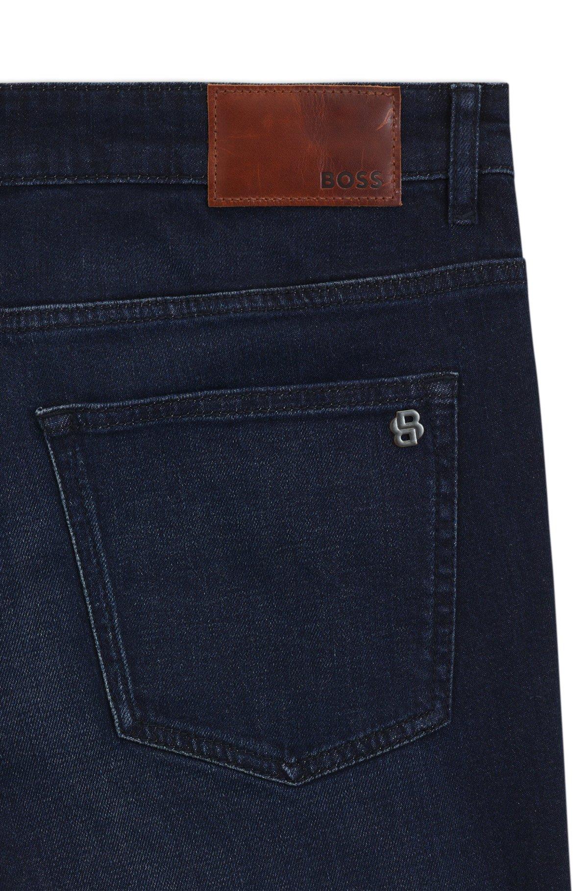 BOSS - Slim-fit jeans in blue comfort-stretch denim - Dark Blue Product Image
