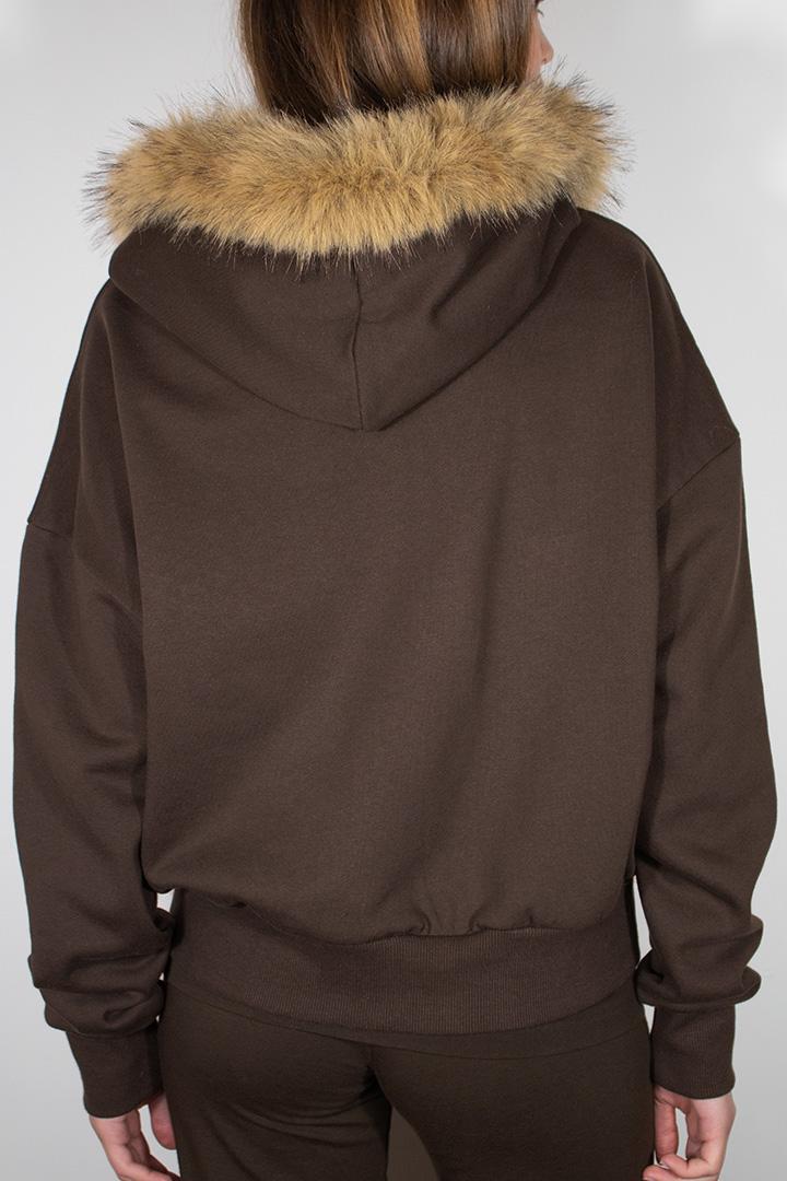 Faux fur hoodie Product Image