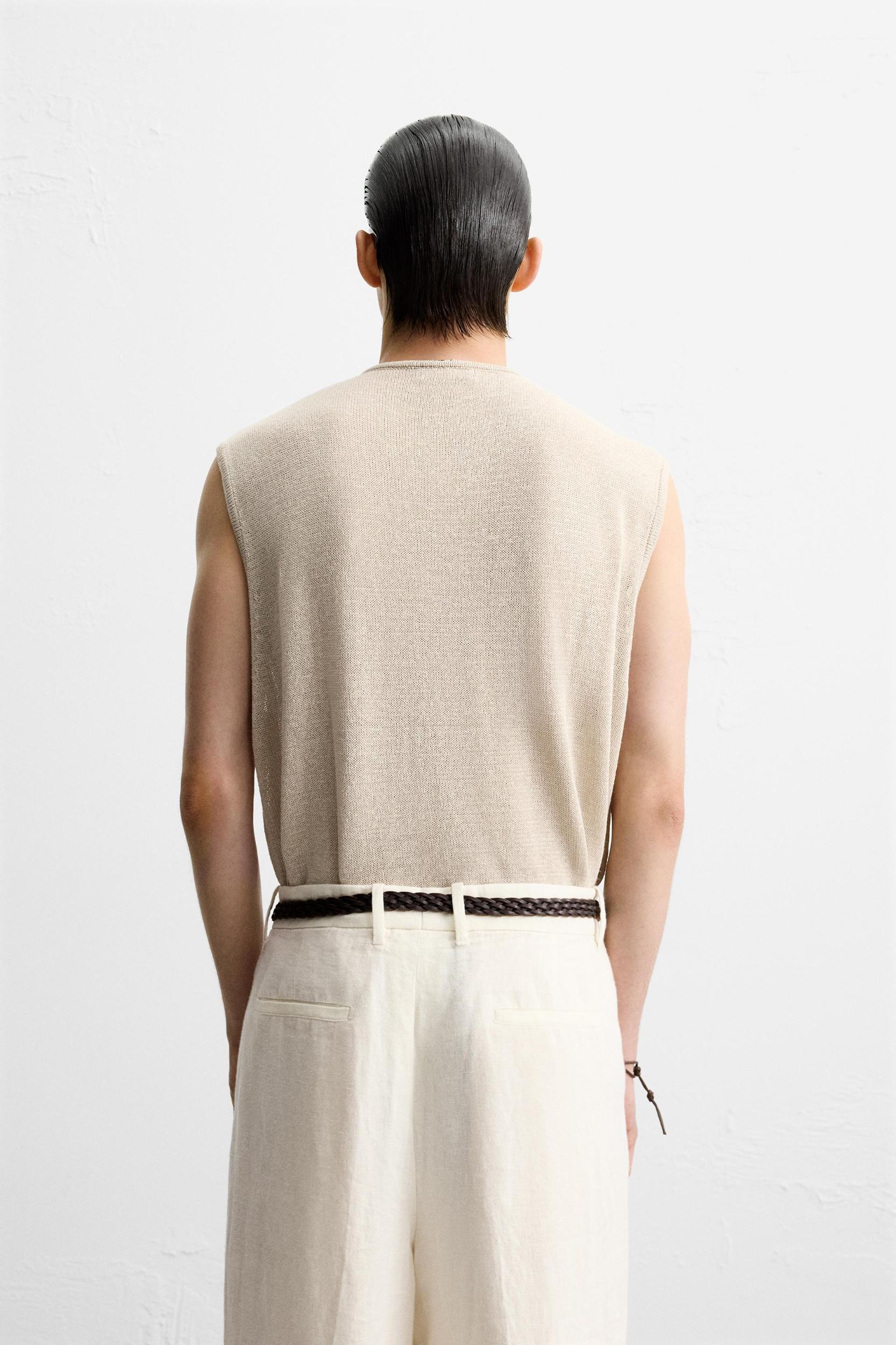 LINEN KNIT T-SHIRT Product Image