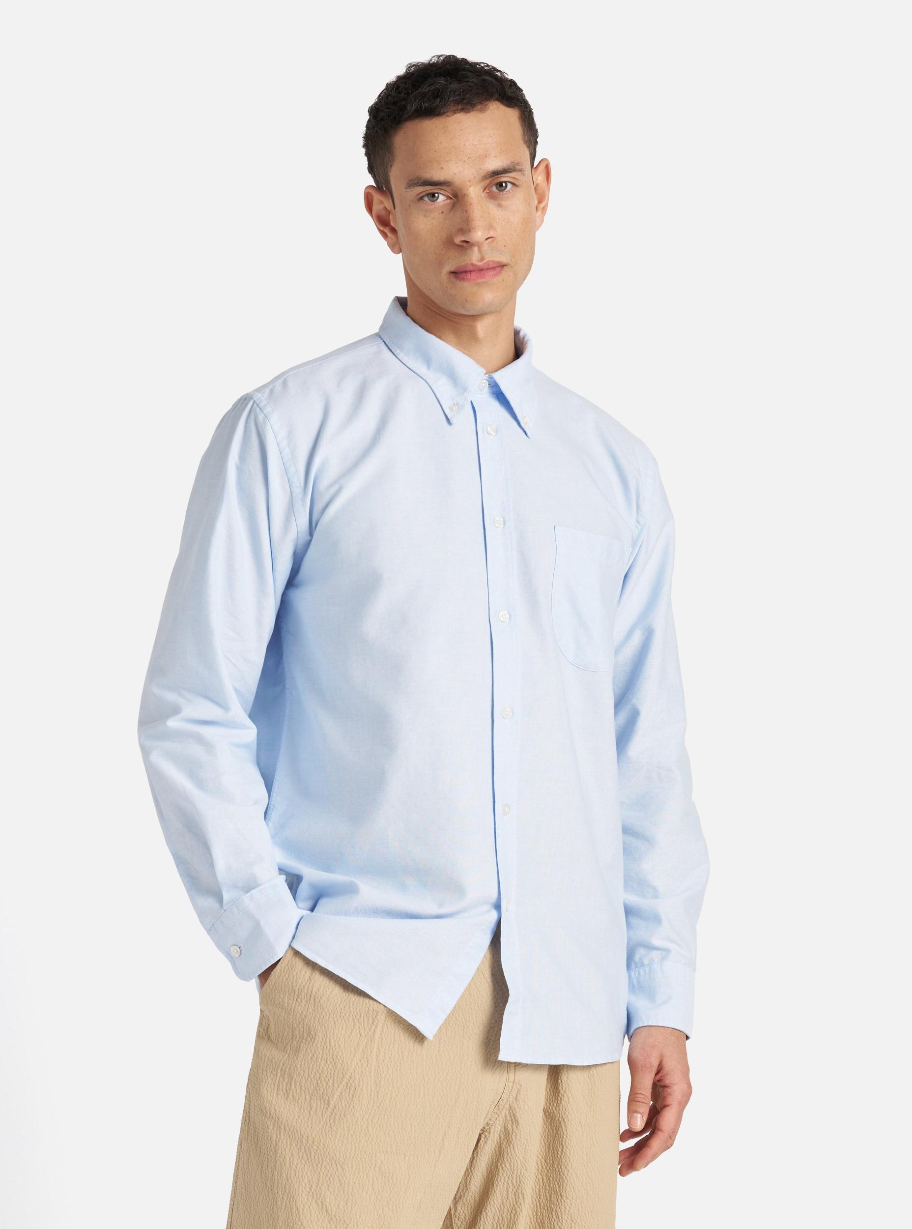 Universal Works Daybrook Shirt in Sky Blue Oxford Product Image