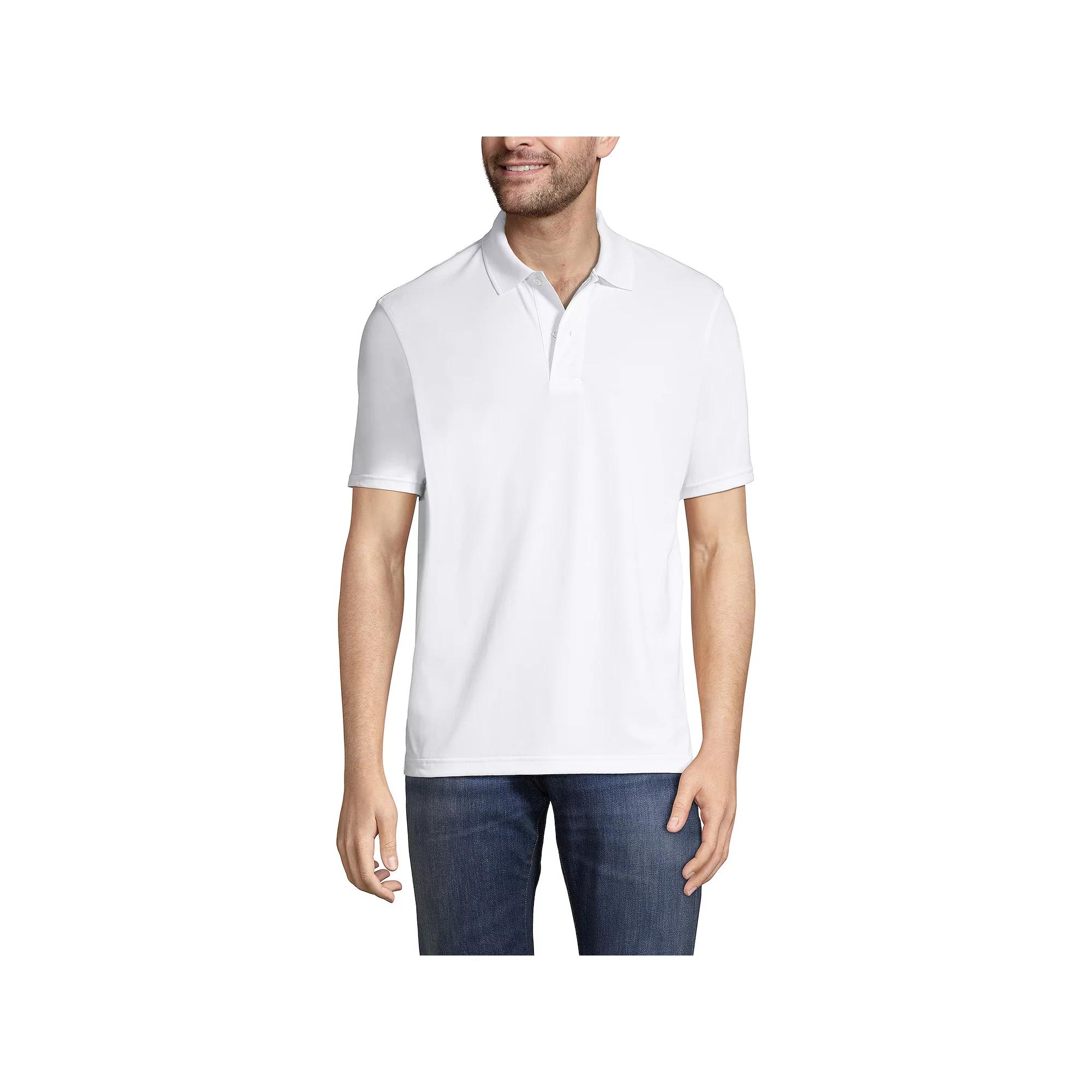Men's Lands' End Short Sleeve Quick-Dry Stain-Release Polo Shirt,  Product Image