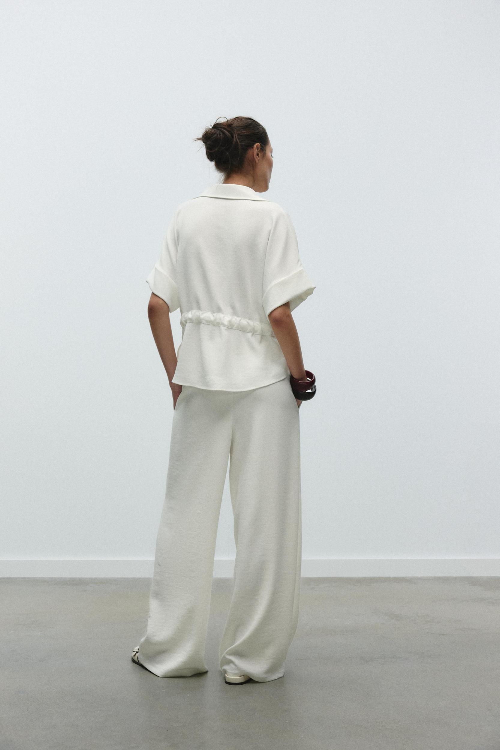 CREPE WIDE LEG PANTS Product Image