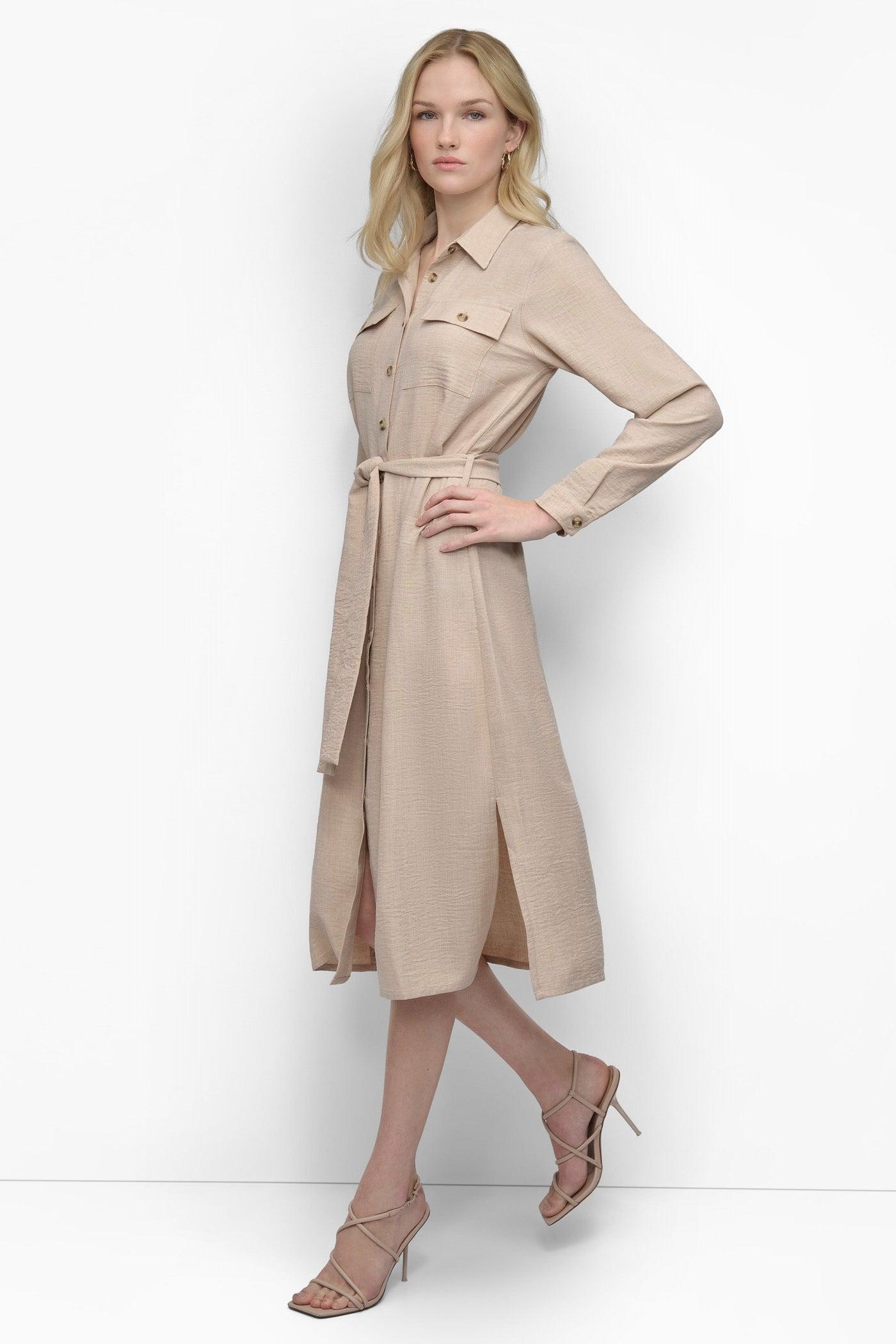 COLLARED BUTTON DRESS Product Image