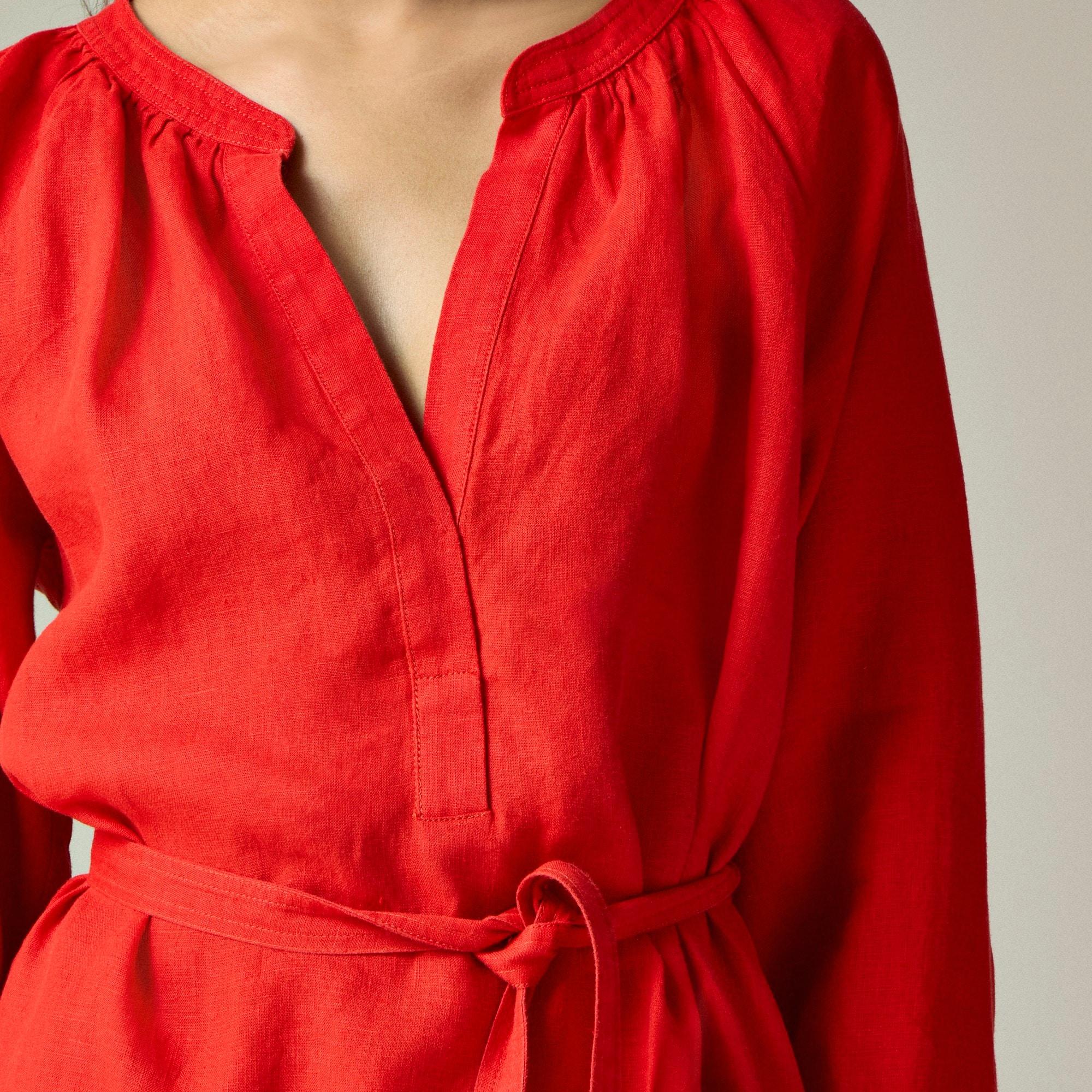 Cabana mini dress in linen Product Image