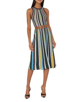 Striped Sleeveless Dress Product Image