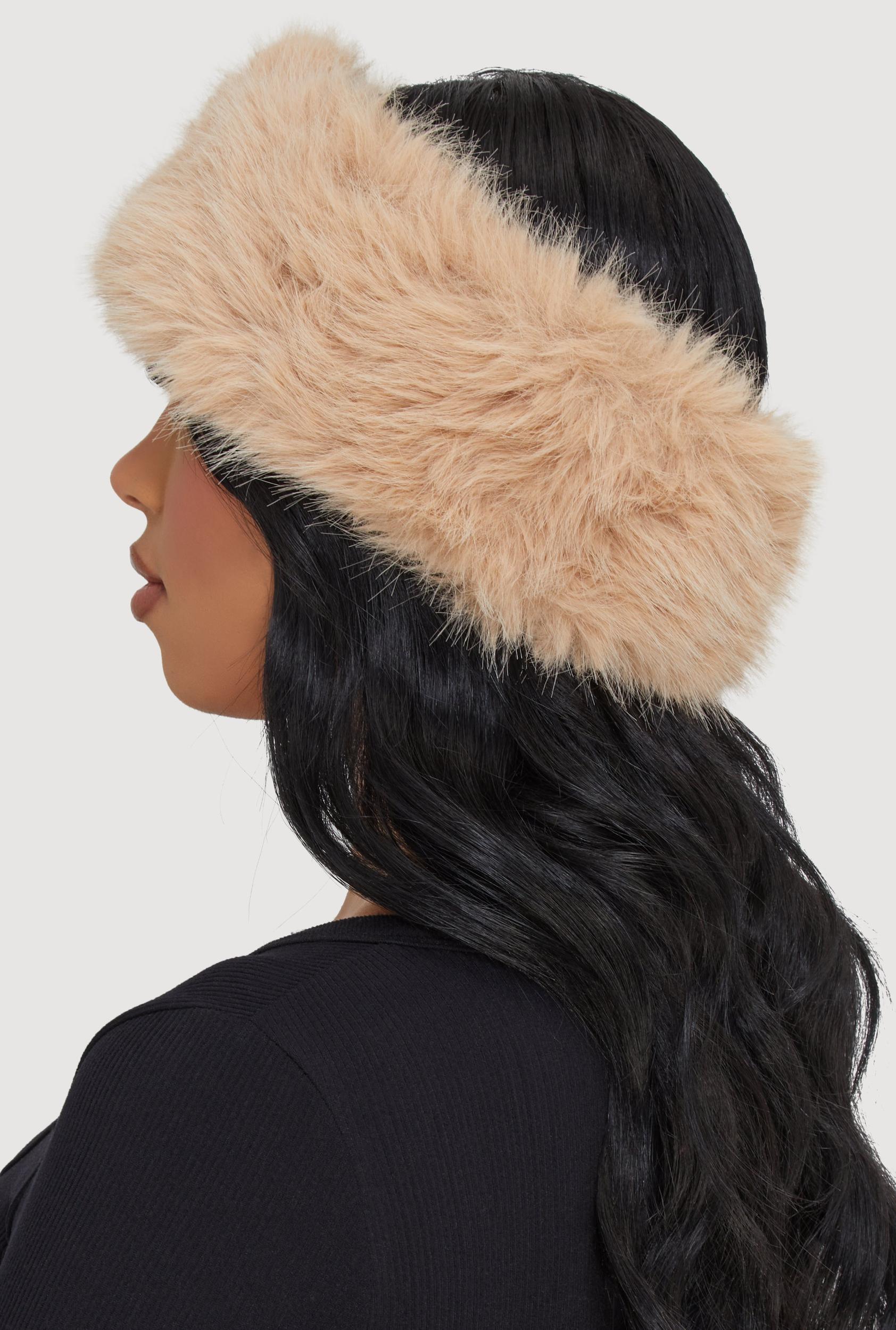 Solid Faux Fur Headband Female Product Image