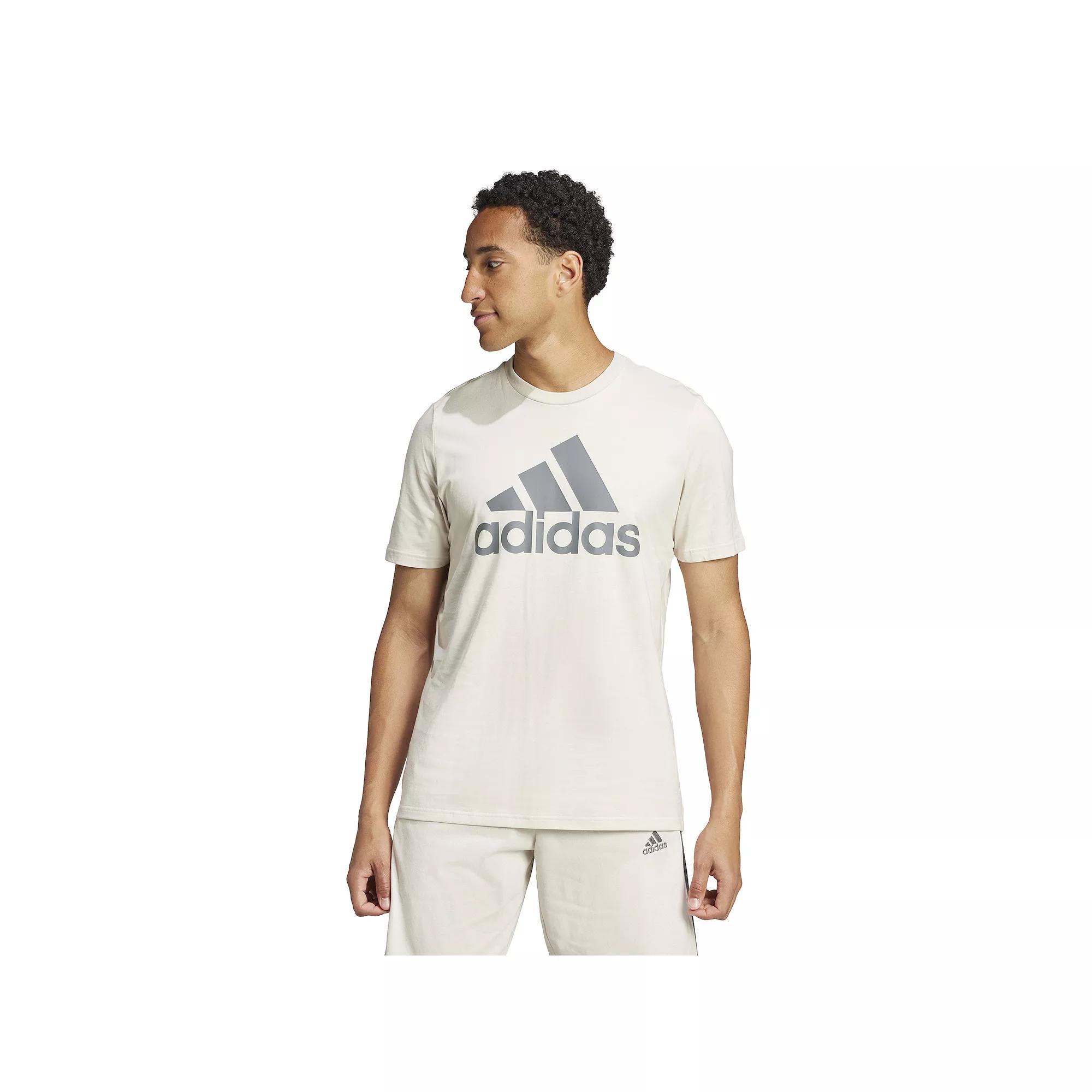 adidas Essentials Single Jersey Big Logo Tee Alumina XL Mens Product Image