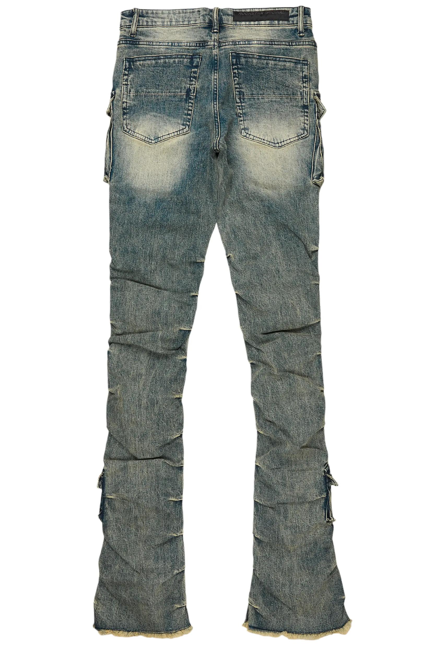 Gentry Tint Blue Stacked Flare Jean Male Product Image