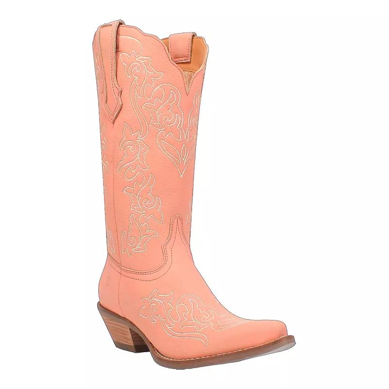 Women's Dingo Flirty N Fun Leather Western Boots, Size: 8, Pink Product Image
