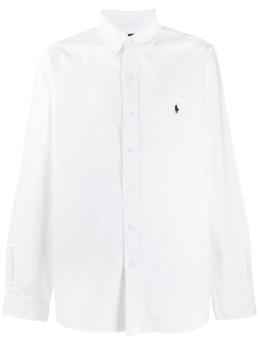 POLO RALPH LAUREN Long Sleeve Sport Shirt Clothing In White Product Image