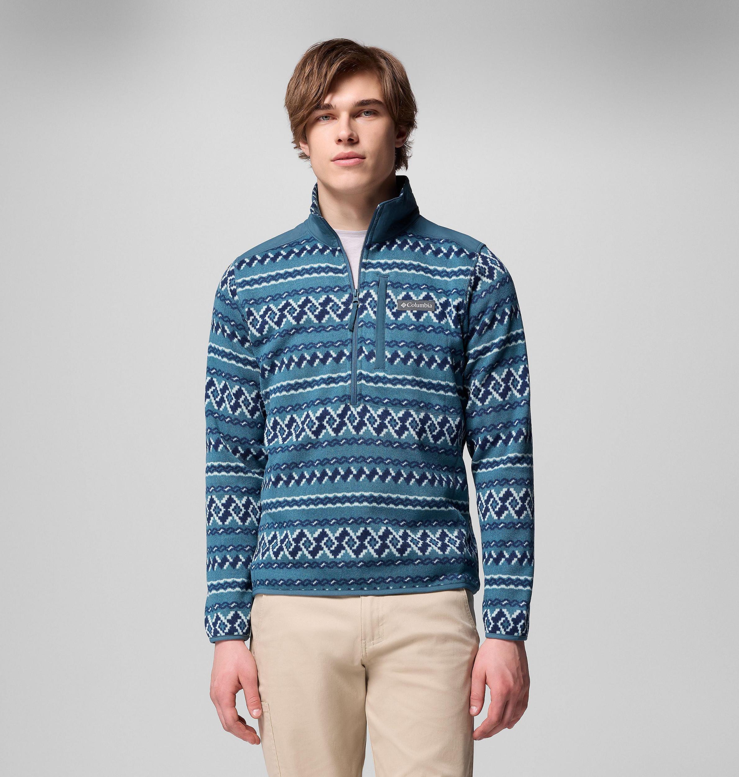 Columbia Mens Sweater Weather II Printed Half Zip Pullover- Product Image
