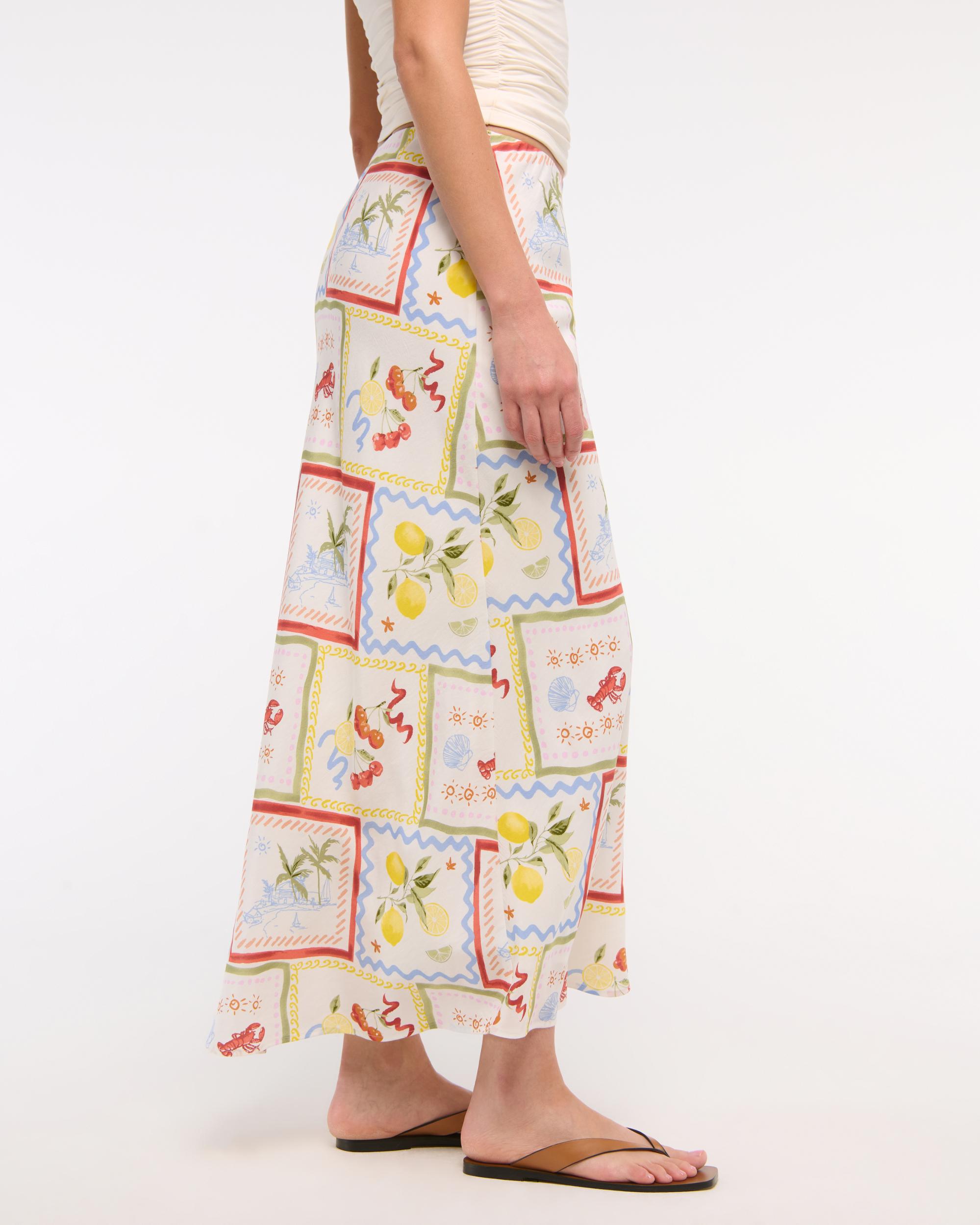 Mid Rise Maxi Skirt Product Image