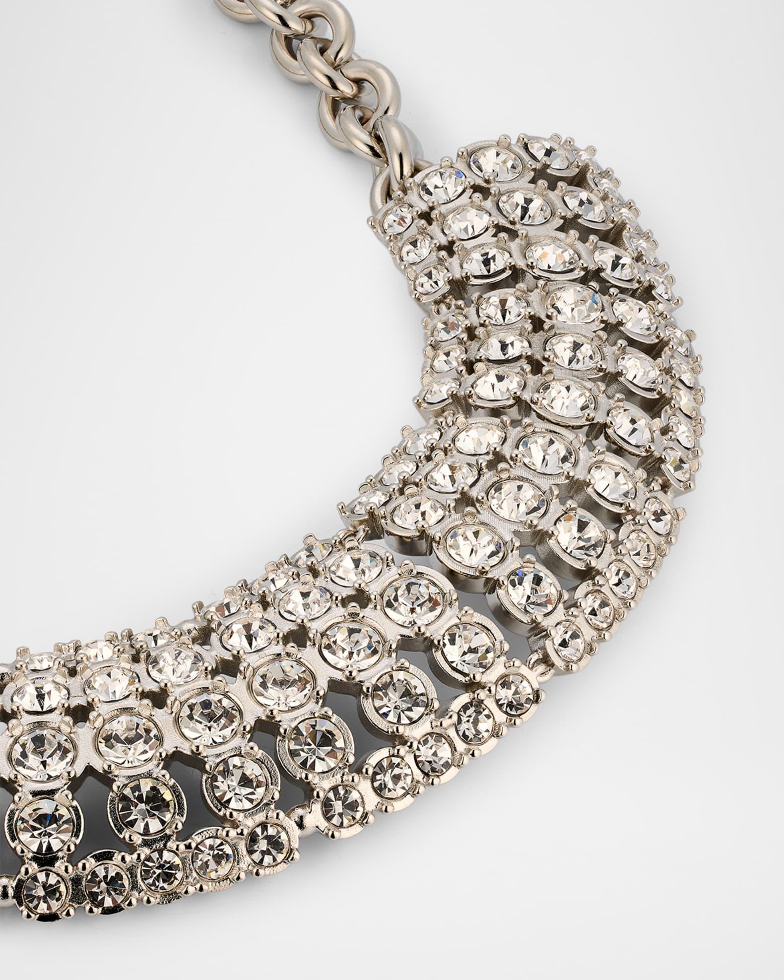 Round Rhinestone Statement Necklace Product Image