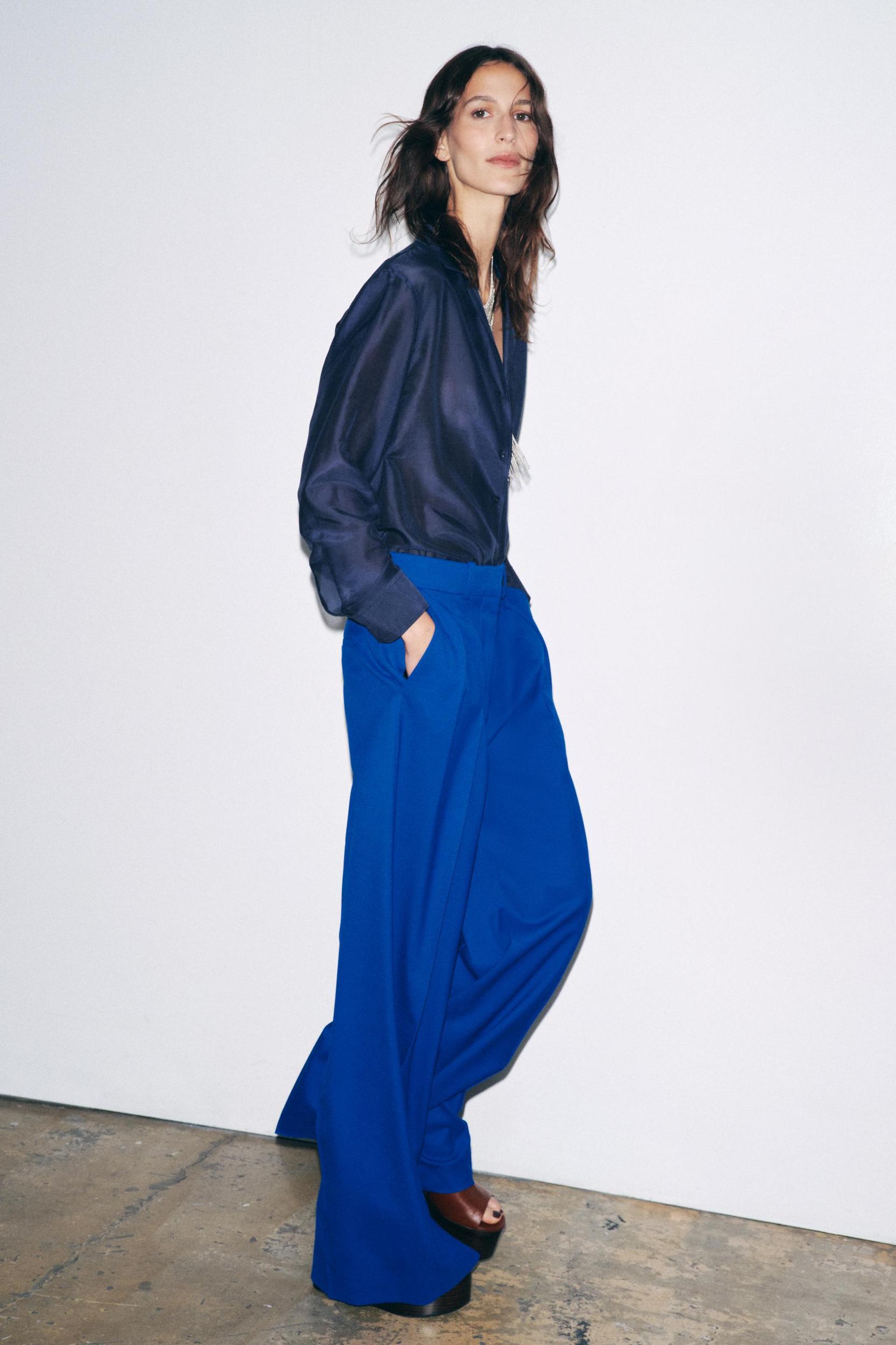 ZW COLLECTION WIDE LEG PLEATED PANTS Product Image