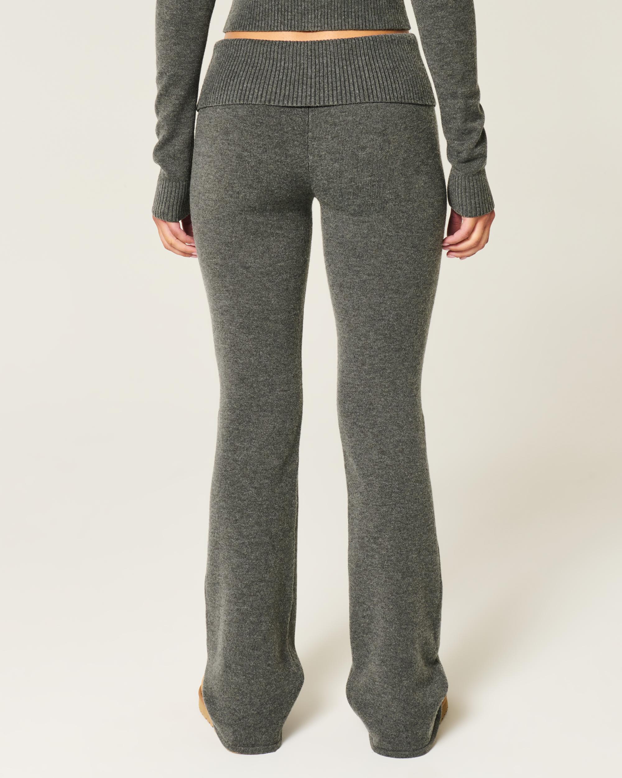 Gilly Hicks Sweater-Knit Foldover Waist Boot Pants Product Image