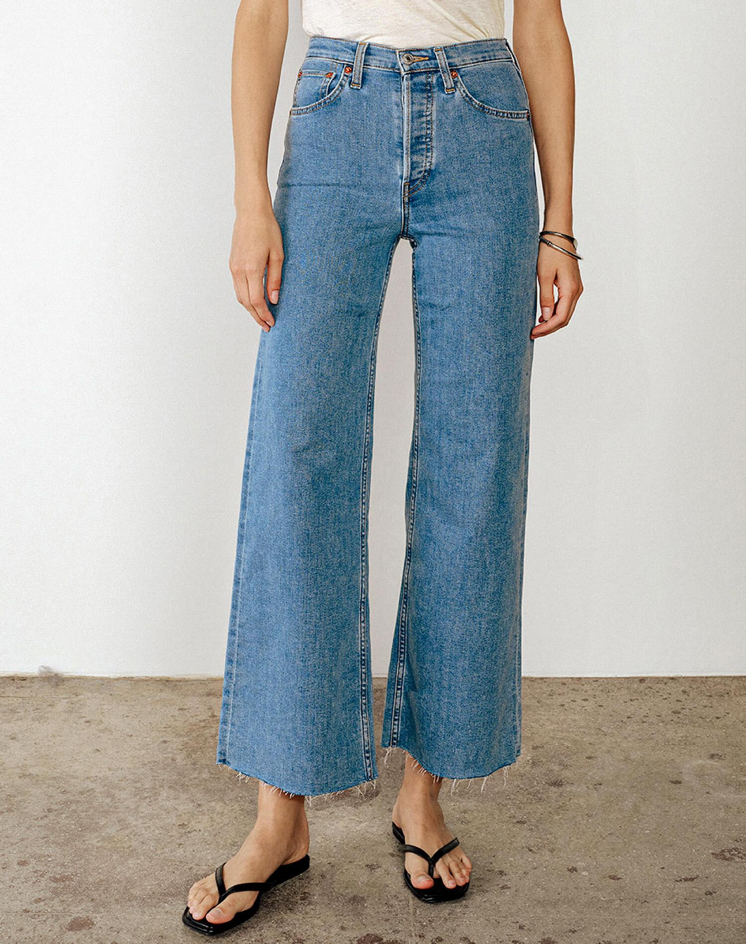 Comfort Stretch High Rise Wide Leg Crop - Runyon Product Image