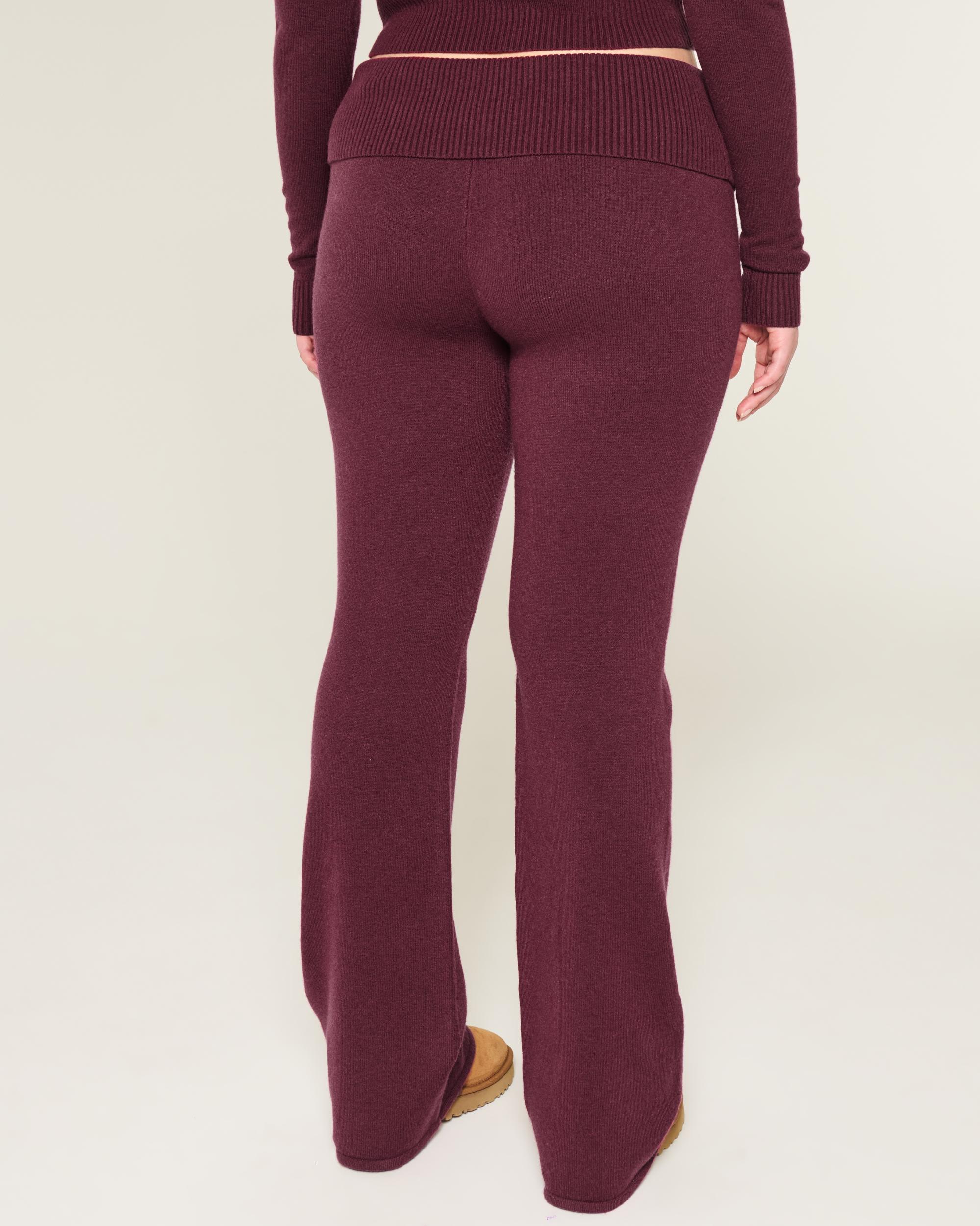 Gilly Hicks Sweater-Knit Foldover Waist Boot Pants Product Image