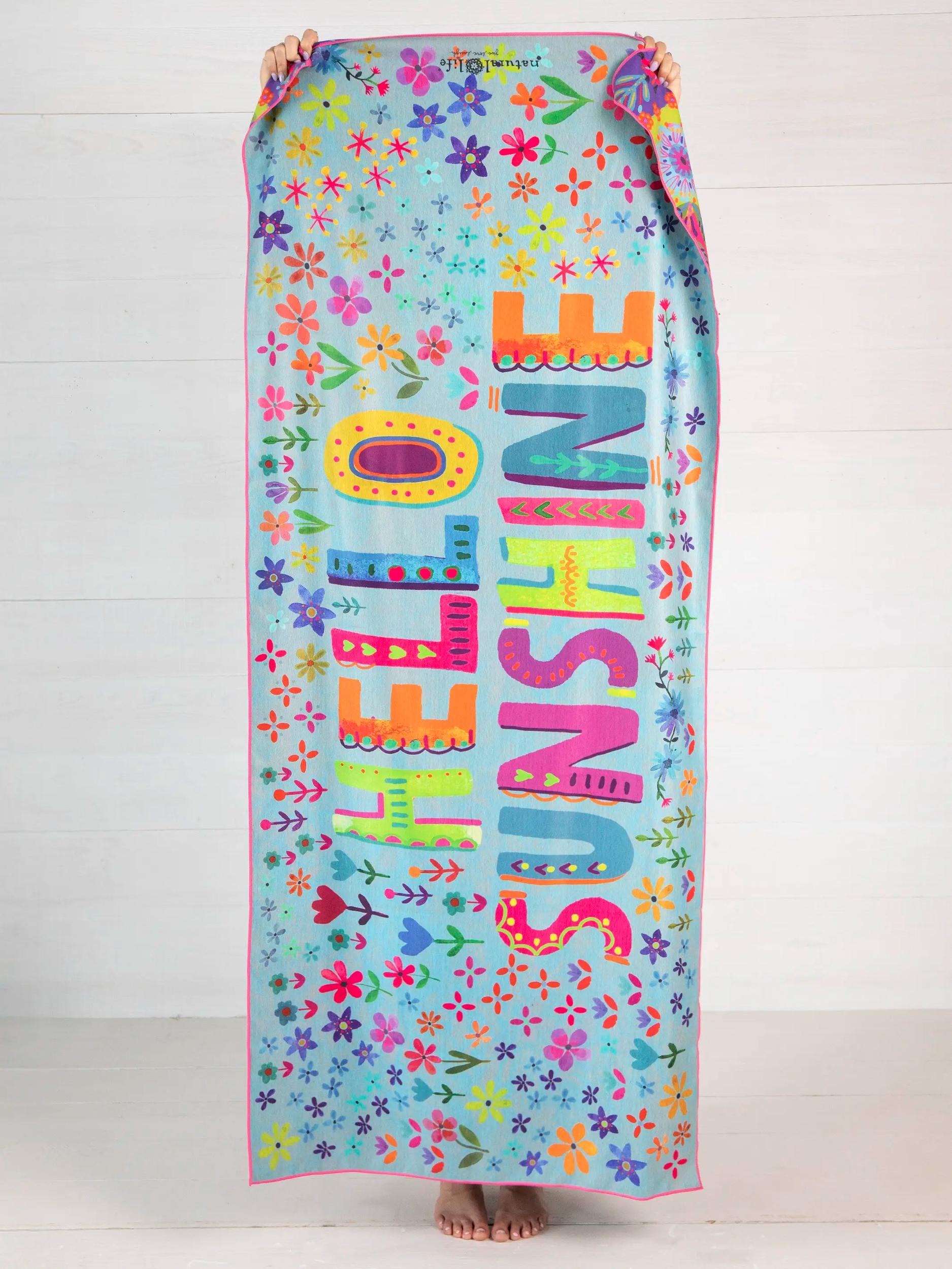 Double-Sided Microfiber Beach Towel - Hello Sunshine Product Image