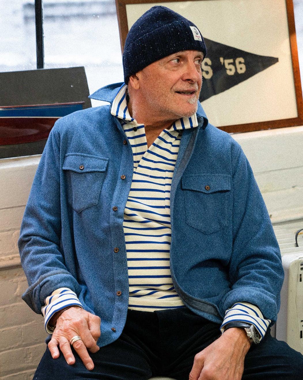 Fleece Overshirt in Ice Blue Product Image