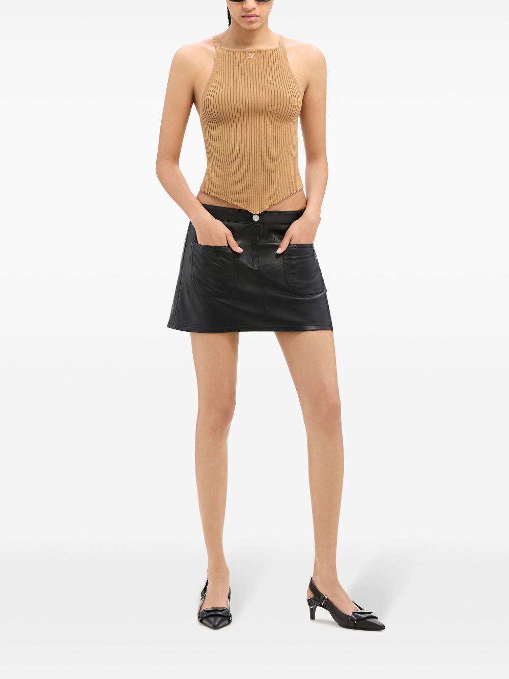 Pointy rib-knit tank top Product Image