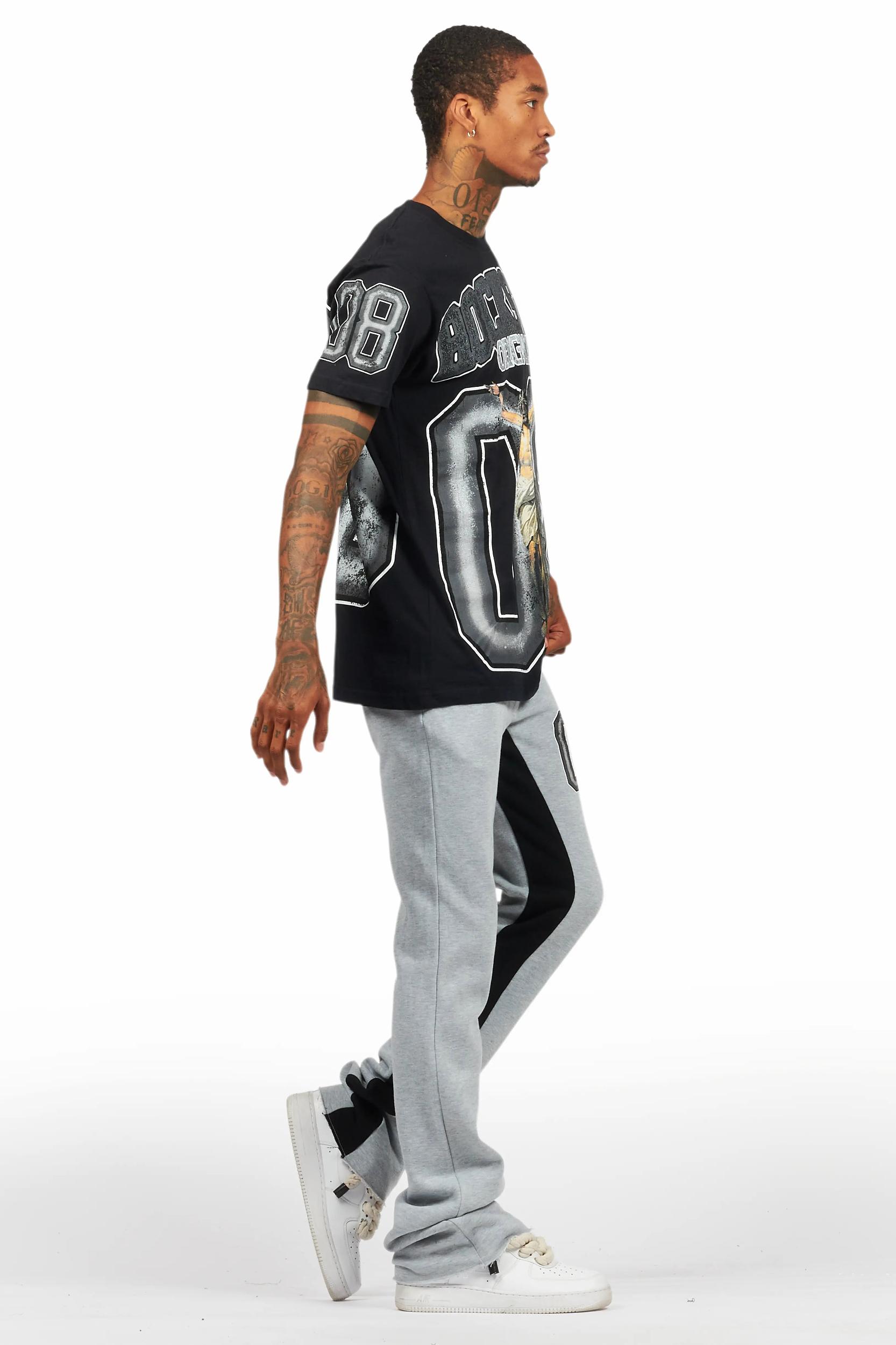 Fields Black/Grey T-Shirt/Baggy Stacked Track Set Male Product Image