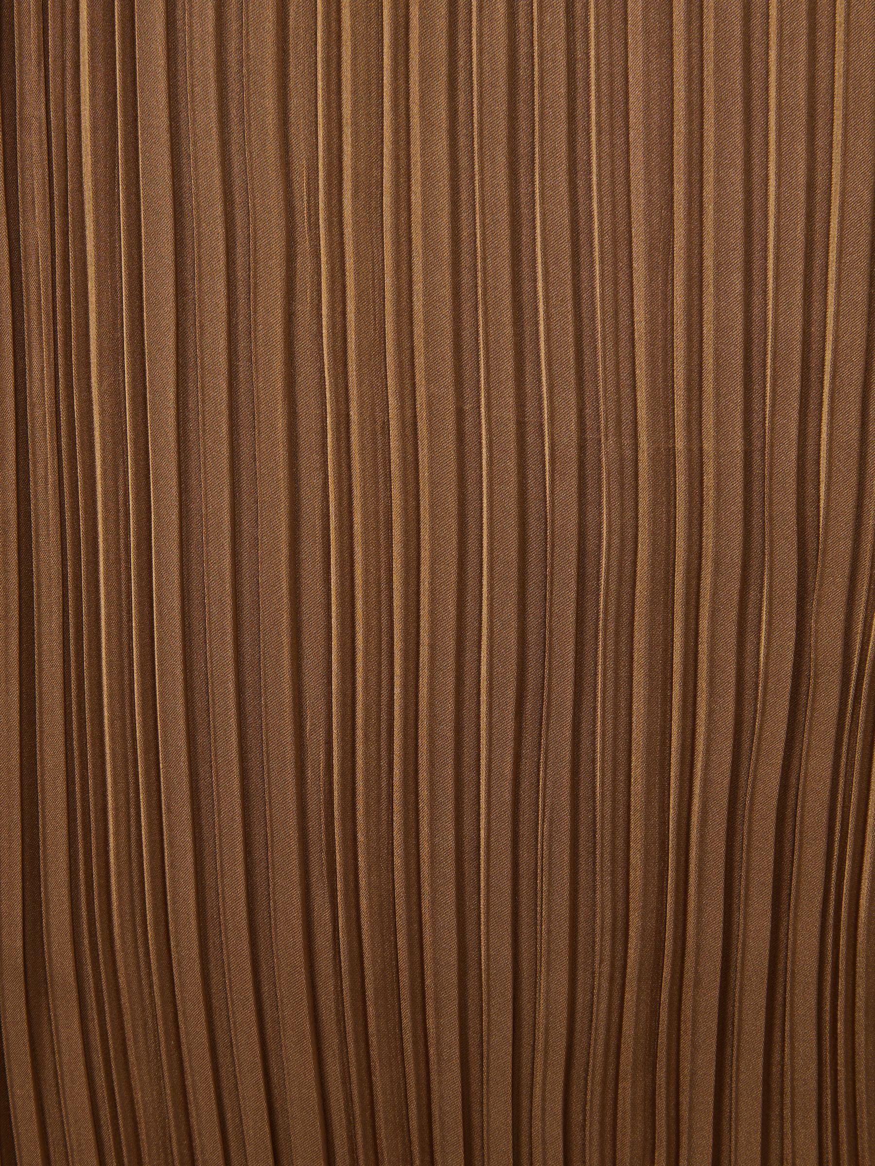 High Neck Plisse Top in Gold Product Image