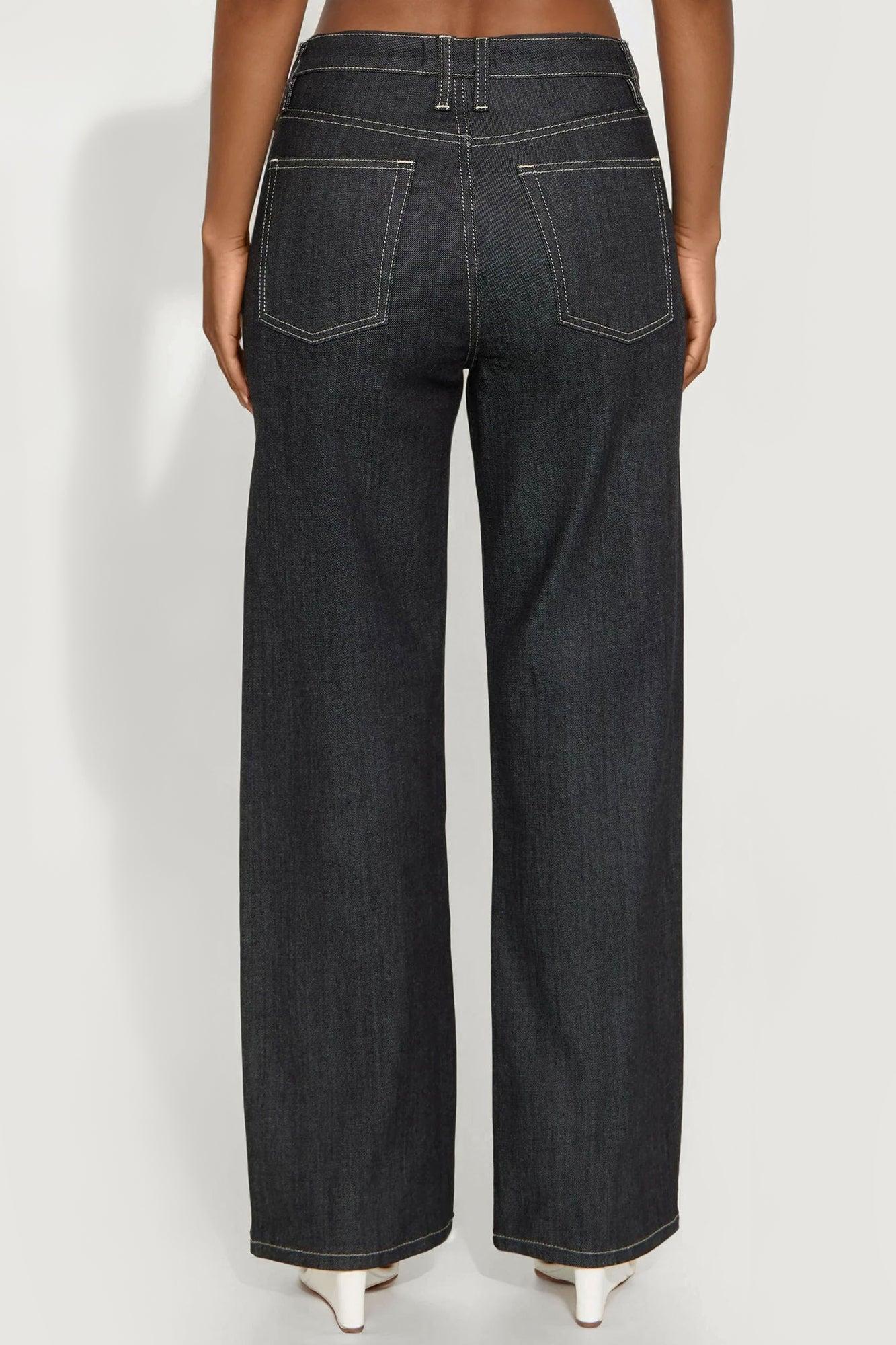 CiCi Stretch Tailored Straight Leg Jeans - Black Female Product Image