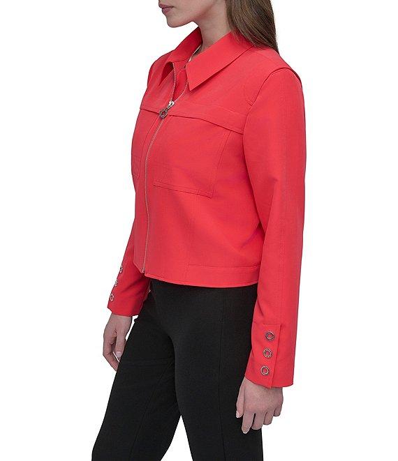 DKNY by Donna Karan Long Sleeve Grommet Jacket Product Image