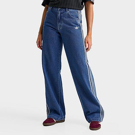 Womens adidas Originals adicolor 3-Stripes Denim Track Pants Product Image