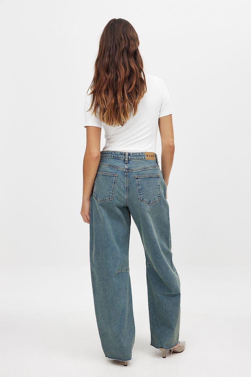 Barrel Leg Denim Blue Product Image