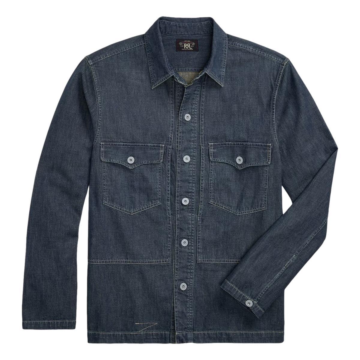 Indigo Denim Overshirt Dark Wash Product Image