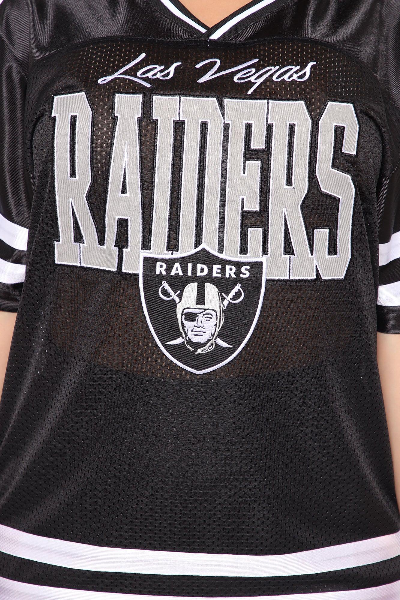 NFL Backward Pass Raiders Mesh Top - Black Product Image