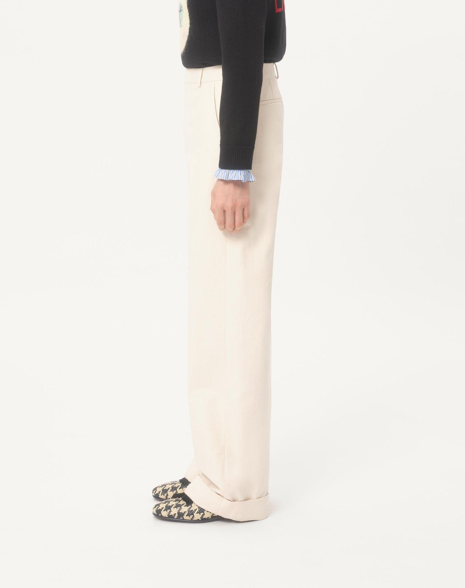 Cuffed Cotton Canvas Pants Product Image
