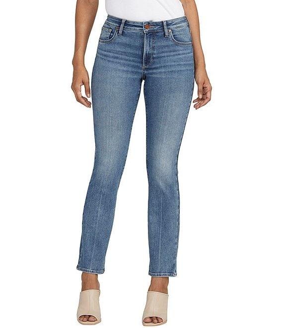 Jag Jeans Stretch Mid Rise Straight Leg Jeans Product Image