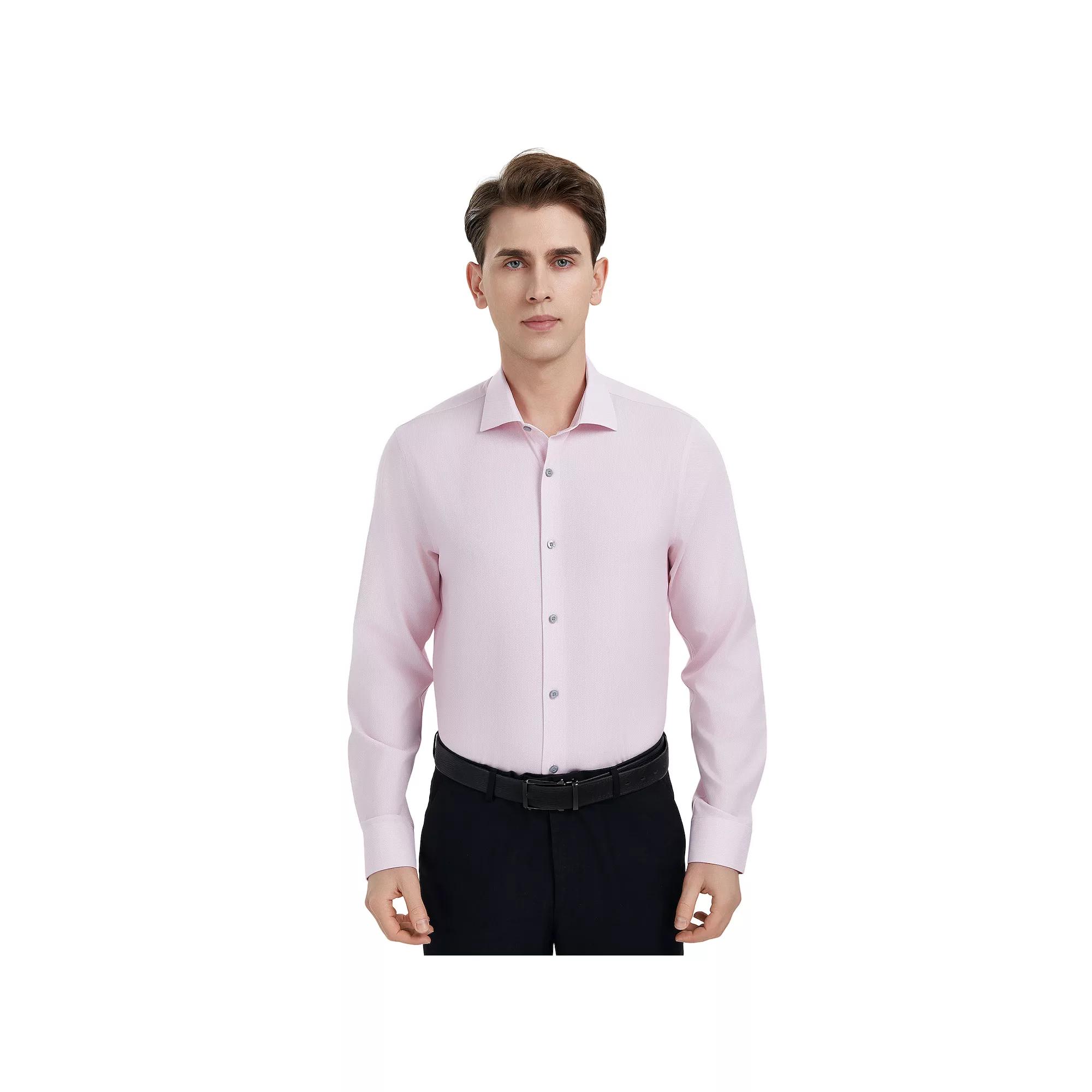 Men's Bespoke Slim-Fit Wrinkle Free Performance Dress Shirt,  Product Image