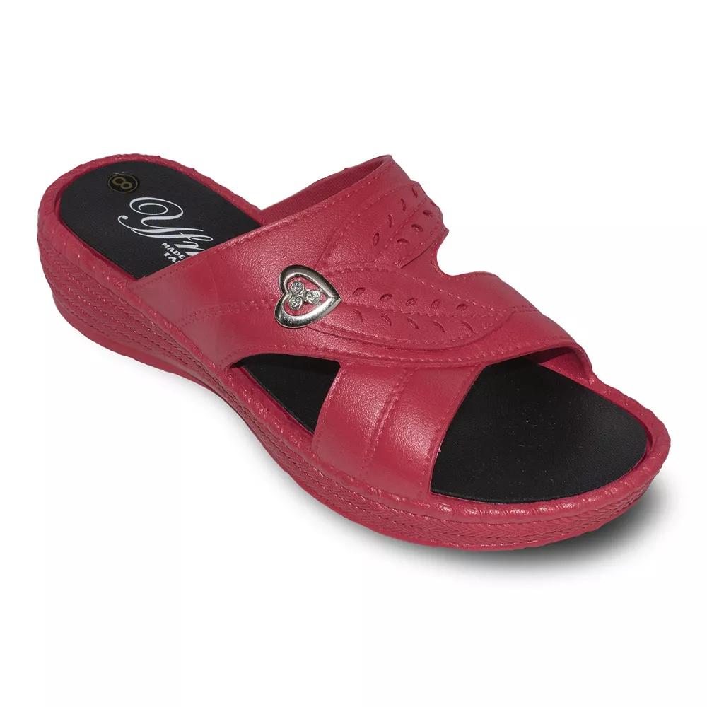 YFM Women's Low Heel Slide Sandals,  Product Image