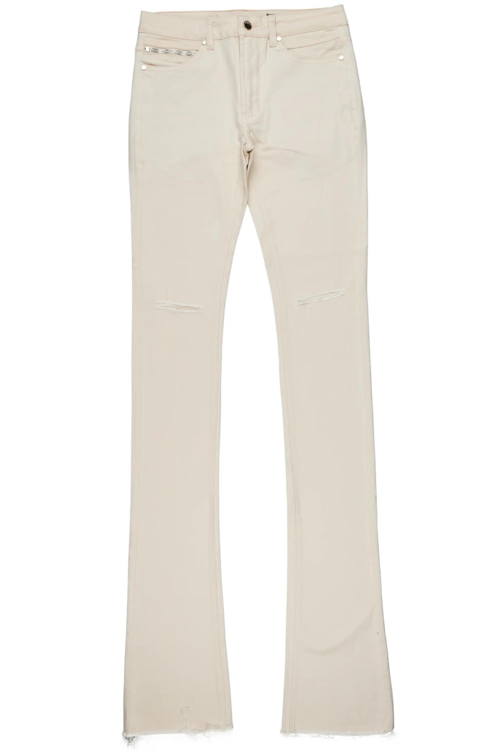 Faith Beige Super Stacked Flare Jean Male Product Image