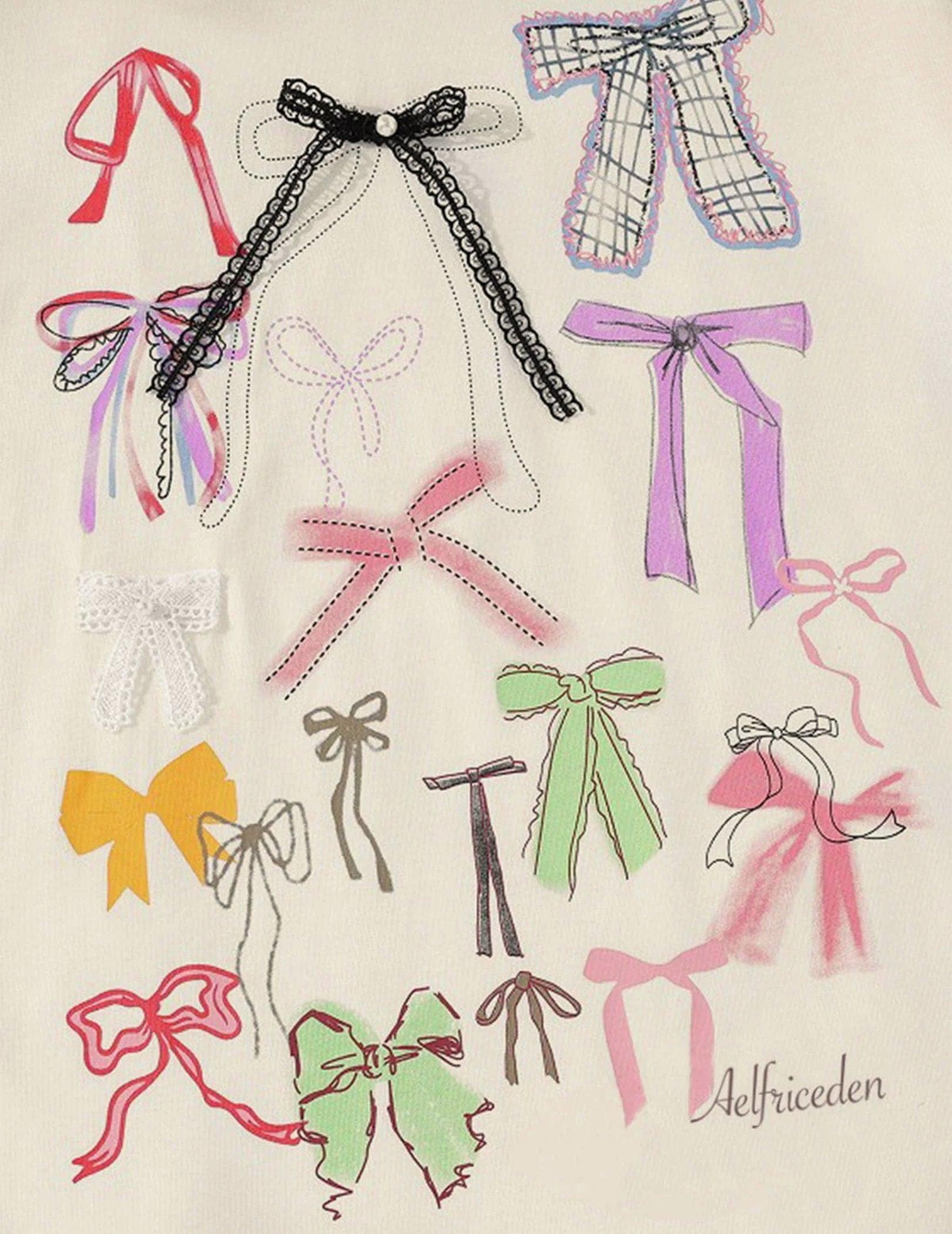 Aelfric Eden Oversized Bow Graphic Hoodie Product Image