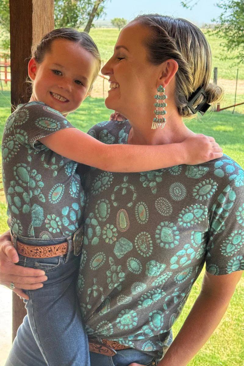 Sterling Kreek Forever In Turquoise Crew Neck Top Product Image