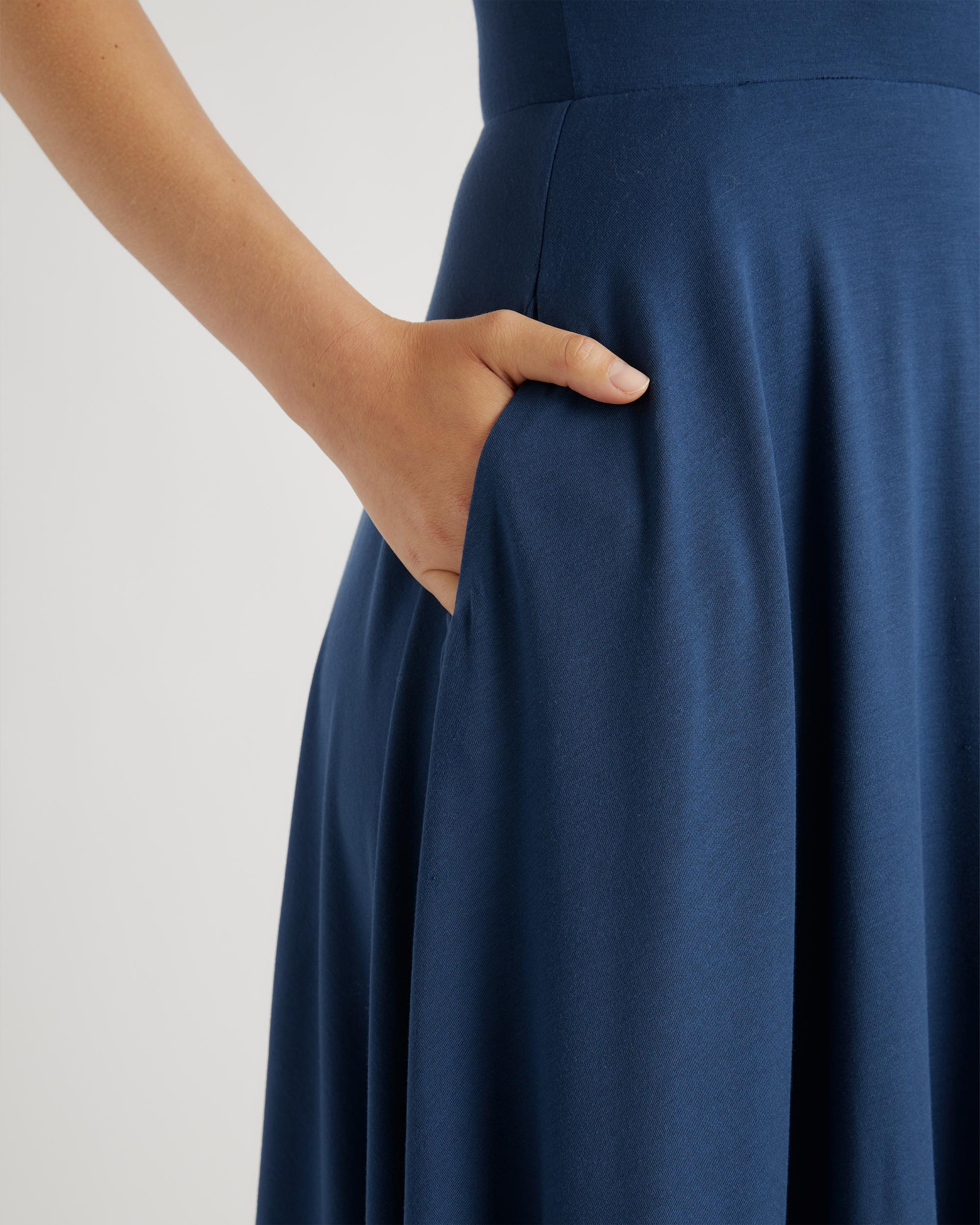 Quince | Women's Tencel Jersey Fit & Flare Dress Product Image