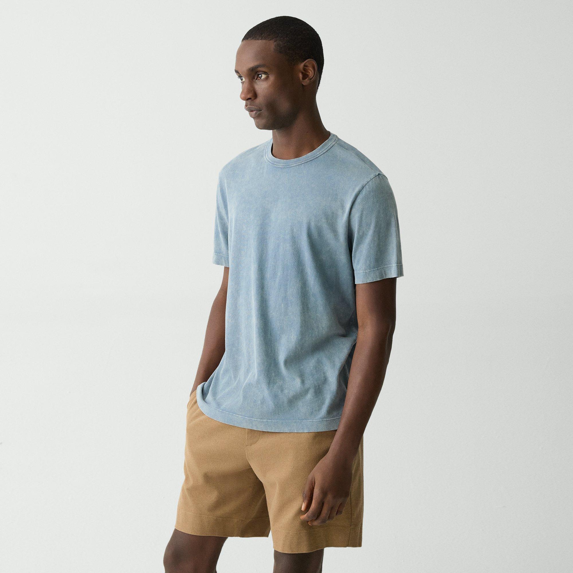 Fade Jersey Ribbed Crewneck Tee | Theory Product Image