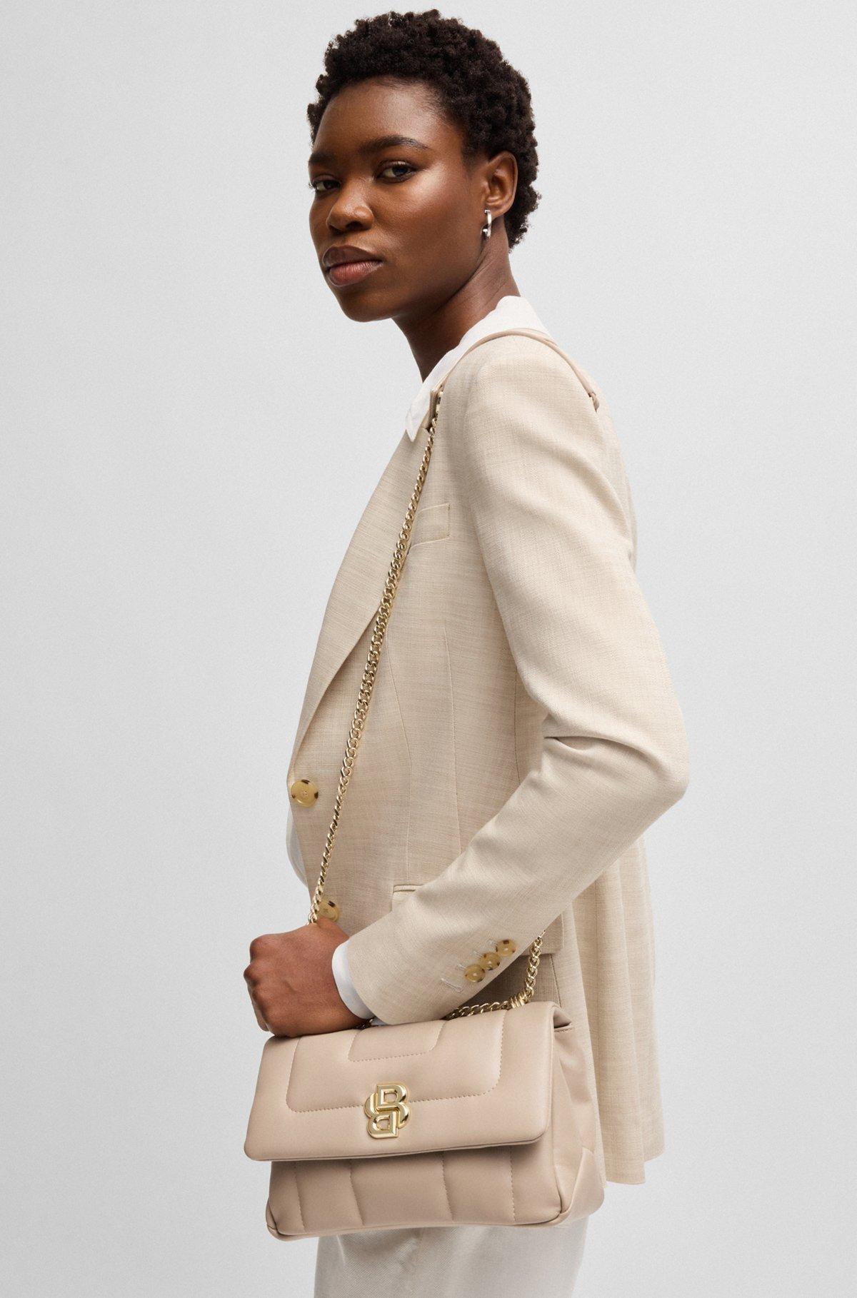 Quilted shoulder bag with Double B monogram hardware Product Image