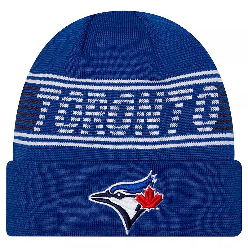Mens New Era Royal Toronto Blue Jays Authentic Collection Cuffed Knit Hat Product Image